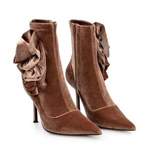 Jeffrey‎ Campbell Florette Boot Velvet Sz 6.5